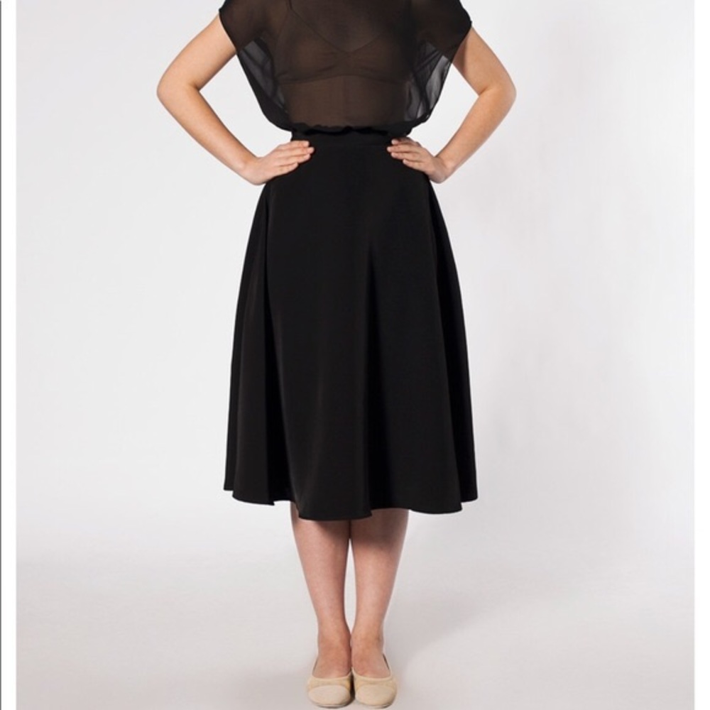 American Apparel Mid-calf Circle Skirt  (A-Line)